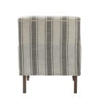 Forli Grey Stripe Farmhouse Armchair with Nailhead Trim 9 Forli Grey Stripe Farmhouse Armchair with Nailhead Trim
