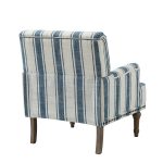 Forli Navy Stripe Farmhouse Nailhead Accent Armchair 8 Forli Navy Stripe Farmhouse Nailhead Accent Armchair