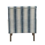 Forli Navy Stripe Farmhouse Nailhead Accent Armchair 9 Forli Navy Stripe Farmhouse Nailhead Accent Armchair