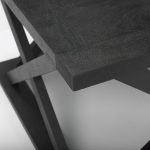 Forsey 48.0L x 28.0W x 17.5H Black Wood Rectangular Coffee Table