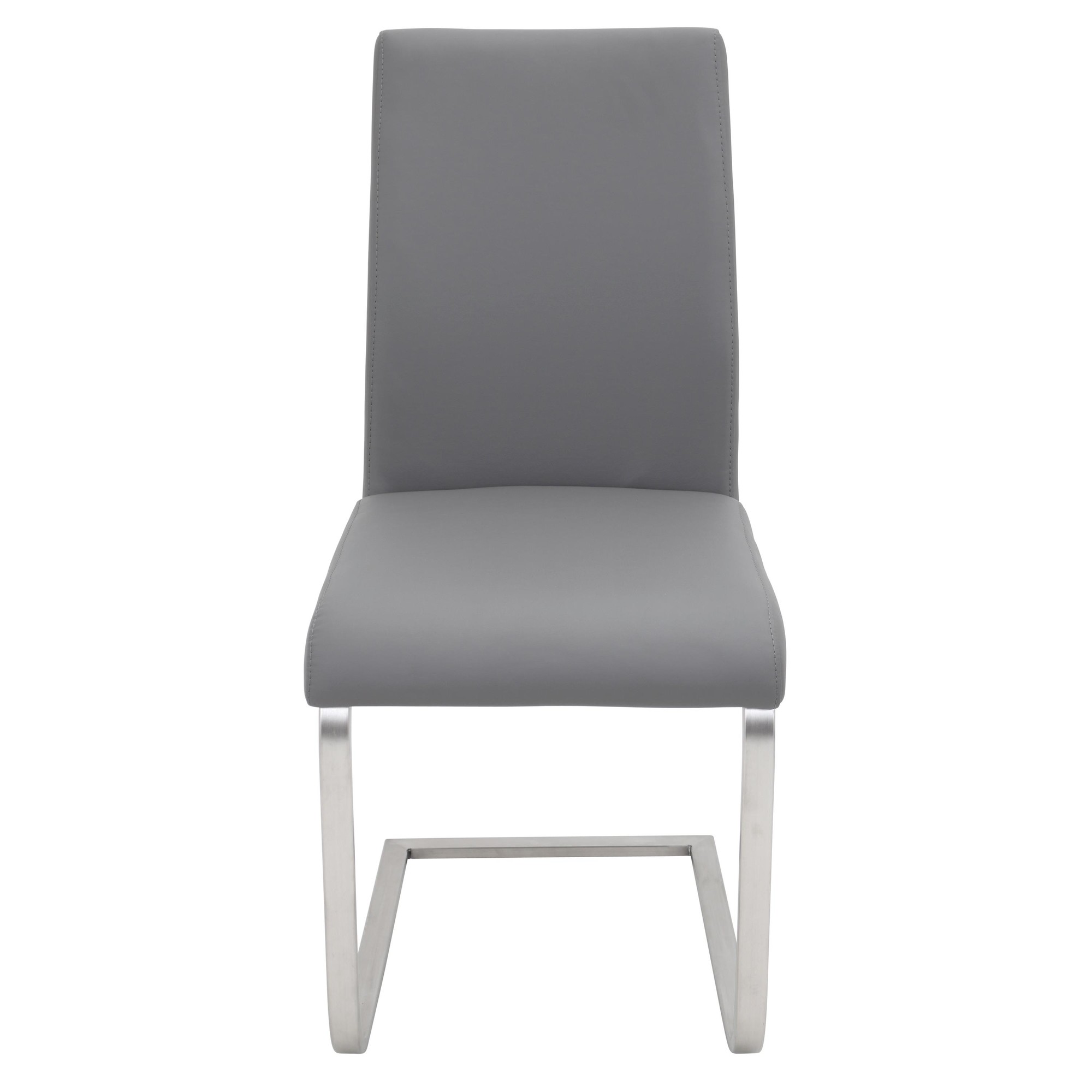 Foster Grey Faux Leather Contemporary Dining Chairs (Set of 2) 12 Foster Grey Faux Leather Contemporary Dining Chairs (Set of 2) - Image 12