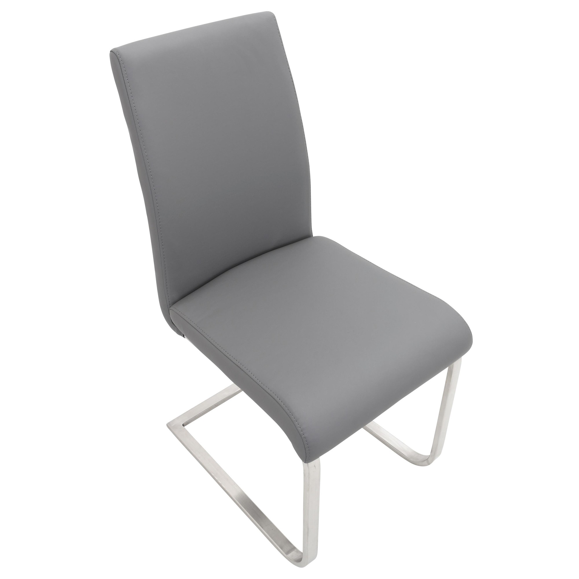 Foster Grey Faux Leather Contemporary Dining Chairs (Set of 2) 13 Foster Grey Faux Leather Contemporary Dining Chairs (Set of 2) - Image 13