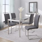 Foster Grey Faux Leather Contemporary Dining Chairs (Set of 2) 18 Foster Grey Faux Leather Contemporary Dining Chairs (Set of 2)
