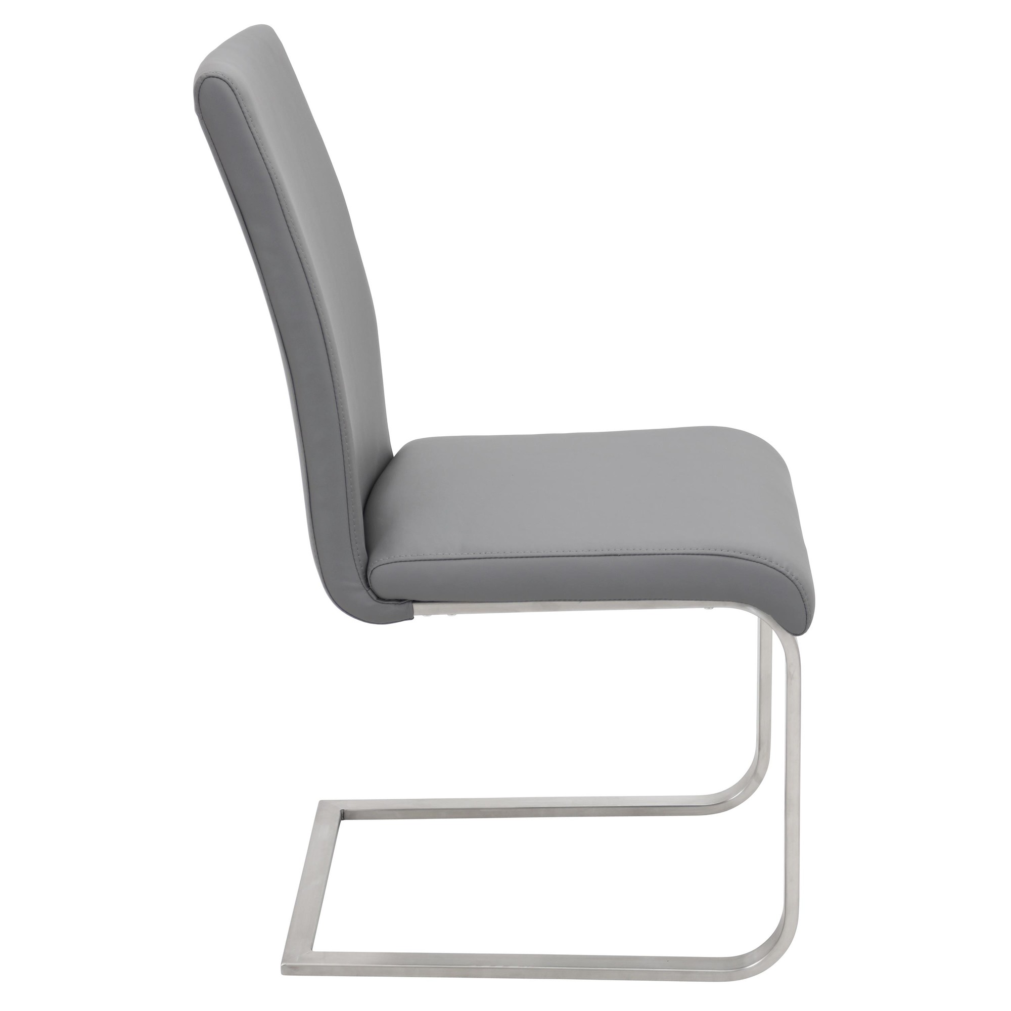 Foster Grey Faux Leather Contemporary Dining Chairs (Set of 2) 9 Foster Grey Faux Leather Contemporary Dining Chairs (Set of 2) - Image 9