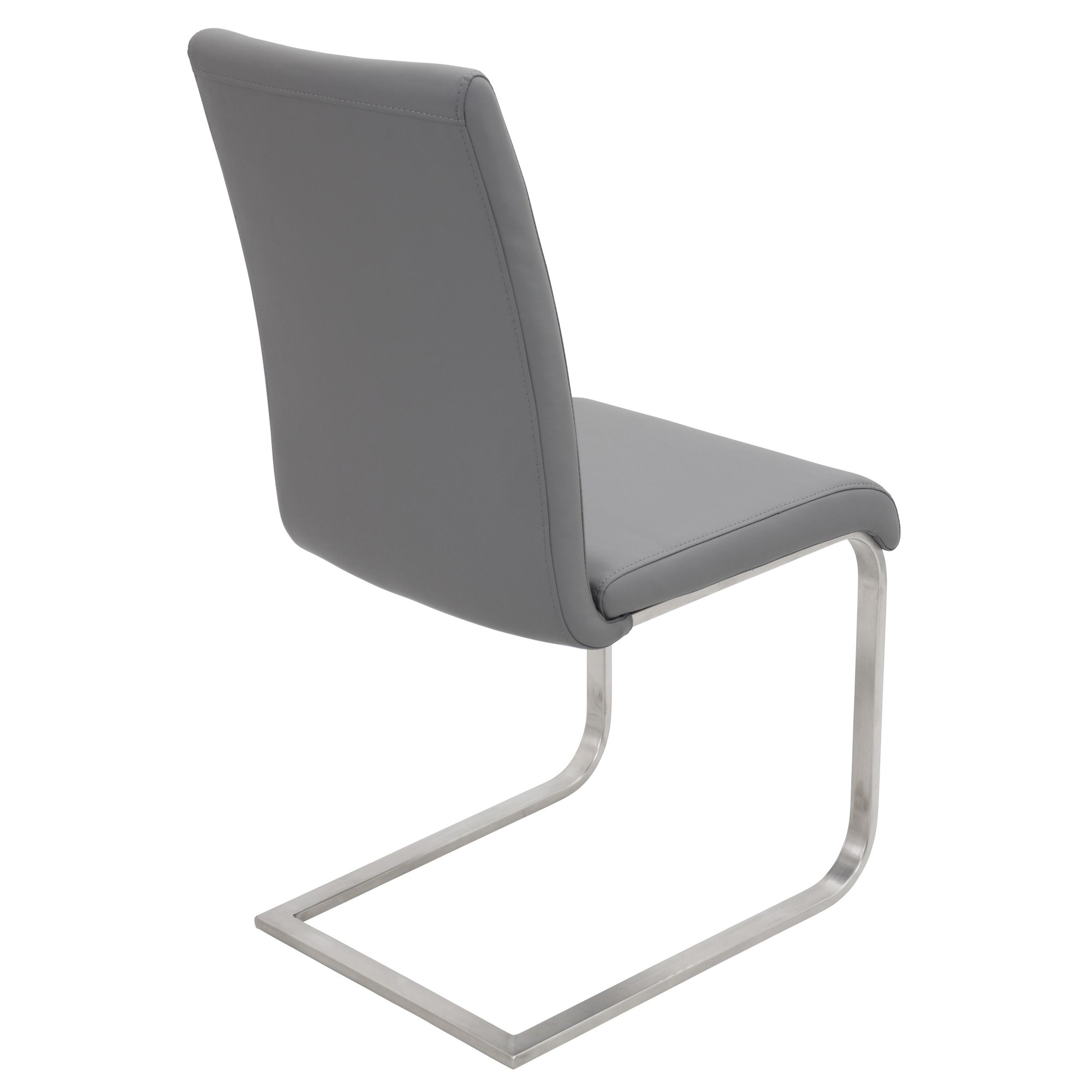 Foster Grey Faux Leather Contemporary Dining Chairs (Set of 2) 10 Foster Grey Faux Leather Contemporary Dining Chairs (Set of 2) - Image 10