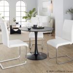 Foster White Faux Leather Contemporary Dining Chairs (Set of 2)