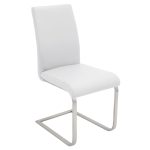 Foster White Faux Leather Contemporary Dining Chairs (Set of 2)