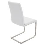 Foster White Faux Leather Contemporary Dining Chairs (Set of 2)