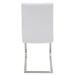 Foster White Faux Leather Contemporary Dining Chairs (Set of 2)