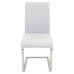 Foster White Faux Leather Contemporary Dining Chairs (Set of 2)