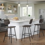 Foundry Black Metal Grey Faux Leather Contemporary Barstool (Set of 2)