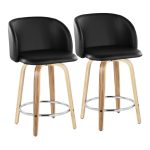 Fran 24 Mid-Century Zebra/Black Swivel Counter Stool (Set of 2) 13 Fran 24 Mid-Century Zebra/Black Swivel Counter Stool (Set of 2)