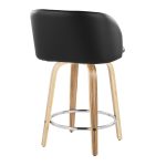 Fran 24 Mid-Century Zebra/Black Swivel Counter Stool (Set of 2) 16 Fran 24 Mid-Century Zebra/Black Swivel Counter Stool (Set of 2)
