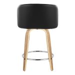 Fran 24 Mid-Century Zebra/Black Swivel Counter Stool (Set of 2) 17 Fran 24 Mid-Century Zebra/Black Swivel Counter Stool (Set of 2)