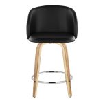 Fran 24 Mid-Century Zebra/Black Swivel Counter Stool (Set of 2) 18 Fran 24 Mid-Century Zebra/Black Swivel Counter Stool (Set of 2)