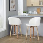 Fran 24 Mid-Century Zebra/White Swivel Counter Stool (Set of 2) 11 Fran 24 Mid-Century Zebra/White Swivel Counter Stool (Set of 2)