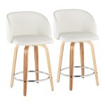 Fran 24 Mid-Century Zebra/White Swivel Counter Stool (Set of 2) 13 Fran 24 Mid-Century Zebra/White Swivel Counter Stool (Set of 2)