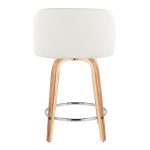 Fran 24 Mid-Century Zebra/White Swivel Counter Stool (Set of 2) 17 Fran 24 Mid-Century Zebra/White Swivel Counter Stool (Set of 2)