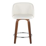 Fran 24 Walnut White Mid-Century Modern Swivel Stools (Set of 2) 18 Fran 24 Walnut White Mid-Century Modern Swivel Stools (Set of 2)