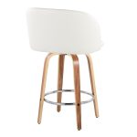 Fran 25 Zebra White Mid-Century Modern Swivel Stools (Set of 2) 16 Fran 25 Zebra White Mid-Century Modern Swivel Stools (Set of 2)