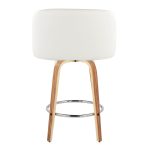 Fran 25 Zebra White Mid-Century Modern Swivel Stools (Set of 2) 17 Fran 25 Zebra White Mid-Century Modern Swivel Stools (Set of 2)