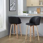 Fran 25 Zebra Wood Mid-Century Modern Counter Stools (Set of 2) 11 Fran 25 Zebra Wood Mid-Century Modern Counter Stools (Set of 2)