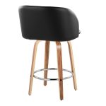 Fran 25 Zebra Wood Mid-Century Modern Counter Stools (Set of 2) 16 Fran 25 Zebra Wood Mid-Century Modern Counter Stools (Set of 2)