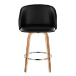 Fran 25 Zebra Wood Mid-Century Modern Counter Stools (Set of 2) 18 Fran 25 Zebra Wood Mid-Century Modern Counter Stools (Set of 2)