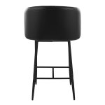 Fran 26 Black Faux Leather Contemporary Counter Stools (Set of 2) 16 Fran 26 Black Faux Leather Contemporary Counter Stools (Set of 2)