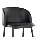 Fran 26 Black Faux Leather Contemporary Counter Stools (Set of 2) 18 Fran 26 Black Faux Leather Contemporary Counter Stools (Set of 2)