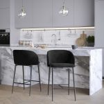 Fran 26" Black Velvet Contemporary Counter Stool (Set of 2) 12 Fran 26" Black Velvet Contemporary Counter Stool (Set of 2)