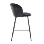 Fran 26" Black Velvet Contemporary Counter Stool (Set of 2) 17 Fran 26" Black Velvet Contemporary Counter Stool (Set of 2)