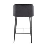 Fran 26" Black Velvet Contemporary Counter Stool (Set of 2) 19 Fran 26" Black Velvet Contemporary Counter Stool (Set of 2)