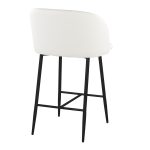 Fran 26 Contemporary Black Metal White Faux Leather Counter Stool (Set of 2) 15 Fran 26 Contemporary Black Metal White Faux Leather Counter Stool (Set of 2)