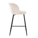 Fran 26 Cream Velvet Black Metal Contemporary Counter Stools (Set of 2) 17 Fran 26 Cream Velvet Black Metal Contemporary Counter Stools (Set of 2)