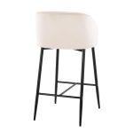 Fran 26 Cream Velvet Black Metal Contemporary Counter Stools (Set of 2) 18 Fran 26 Cream Velvet Black Metal Contemporary Counter Stools (Set of 2)