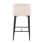 Fran 26 Cream Velvet Black Metal Contemporary Counter Stools (Set of 2) 19 Fran 26 Cream Velvet Black Metal Contemporary Counter Stools (Set of 2)