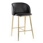 Fran 26 Gold Black Contemporary Counter Stools (Set of 2) 13 Fran 26 Gold Black Contemporary Counter Stools (Set of 2)