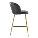 Fran 26 Gold Black Contemporary Counter Stools (Set of 2) 14 Fran 26 Gold Black Contemporary Counter Stools (Set of 2)