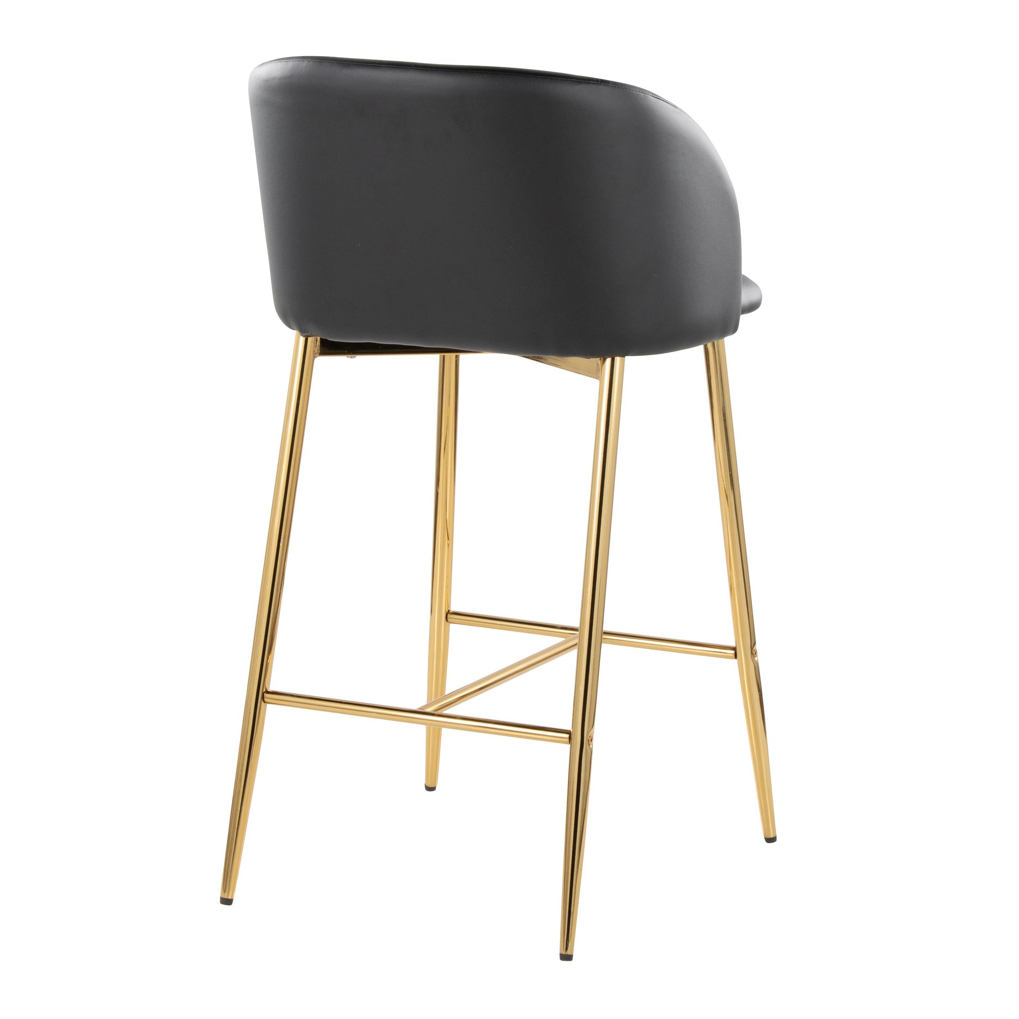 Fran 26 Gold Black Contemporary Counter Stools (Set of 2) 5 Fran 26 Gold Black Contemporary Counter Stools (Set of 2) - Image 5