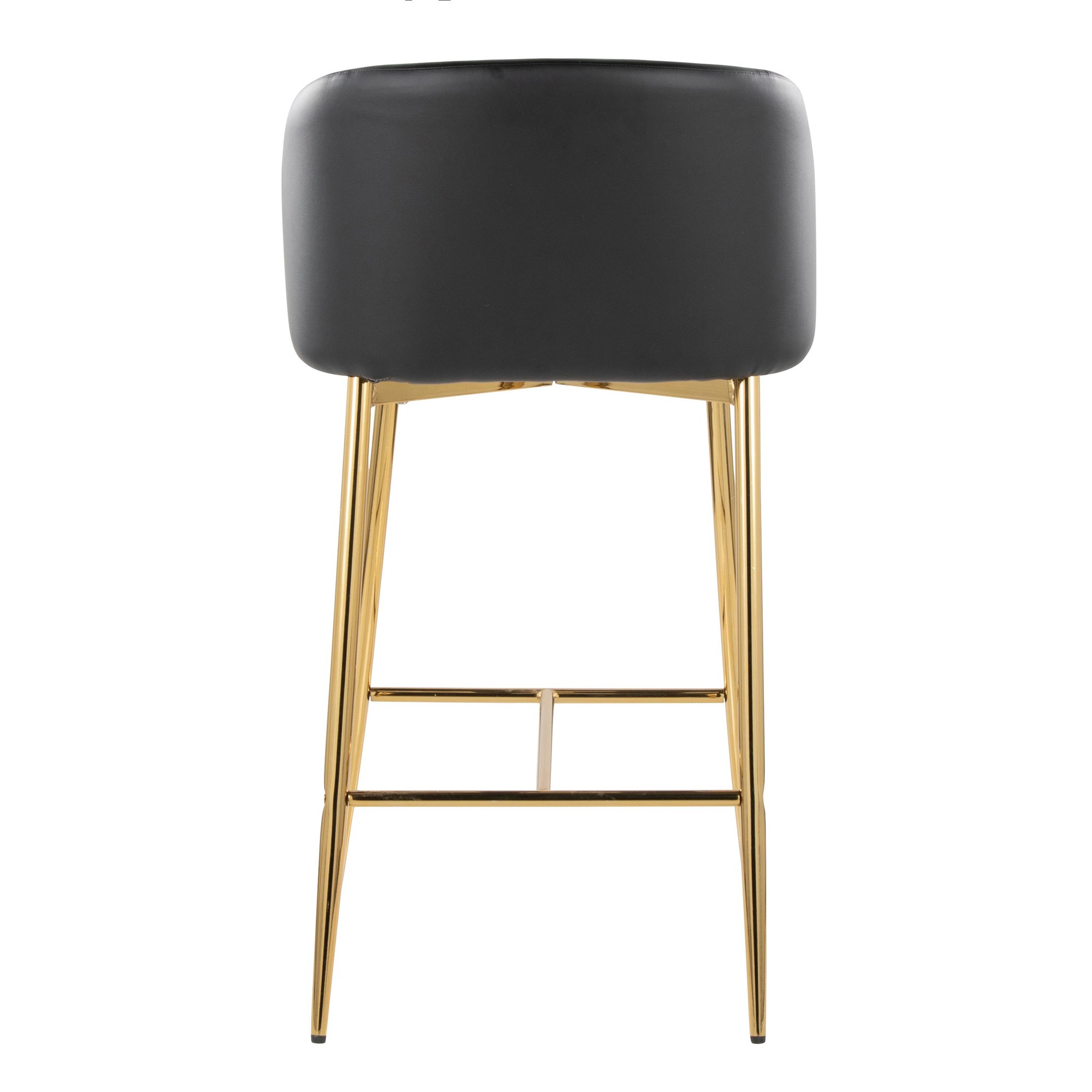 Fran 26 Gold Black Contemporary Counter Stools (Set of 2) 6 Fran 26 Gold Black Contemporary Counter Stools (Set of 2) - Image 6