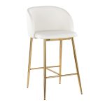 Fran 26 Gold and White Contemporary Counter Stools (Set of 2) 13 Fran 26 Gold and White Contemporary Counter Stools (Set of 2)