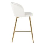 Fran 26 Gold and White Contemporary Counter Stools (Set of 2) 14 Fran 26 Gold and White Contemporary Counter Stools (Set of 2)