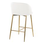 Fran 26 Gold and White Contemporary Counter Stools (Set of 2) 15 Fran 26 Gold and White Contemporary Counter Stools (Set of 2)