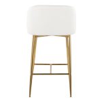 Fran 26 Gold and White Contemporary Counter Stools (Set of 2) 16 Fran 26 Gold and White Contemporary Counter Stools (Set of 2)
