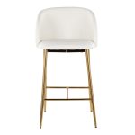Fran 26 Gold and White Contemporary Counter Stools (Set of 2) 17 Fran 26 Gold and White Contemporary Counter Stools (Set of 2)