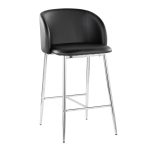Fran 26 Silver Black Contemporary Counter Stool (Set of 2) 13 Fran 26 Silver Black Contemporary Counter Stool (Set of 2)