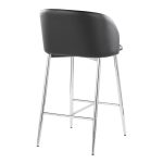 Fran 26 Silver Black Contemporary Counter Stool (Set of 2) 15 Fran 26 Silver Black Contemporary Counter Stool (Set of 2)