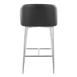 Fran 26 Silver Black Contemporary Counter Stool (Set of 2) 16 Fran 26 Silver Black Contemporary Counter Stool (Set of 2)