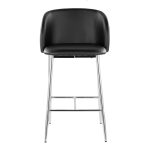 Fran 26 Silver Black Contemporary Counter Stool (Set of 2) 17 Fran 26 Silver Black Contemporary Counter Stool (Set of 2)